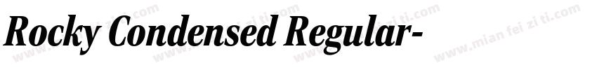 Rocky Condensed Regular字体转换
